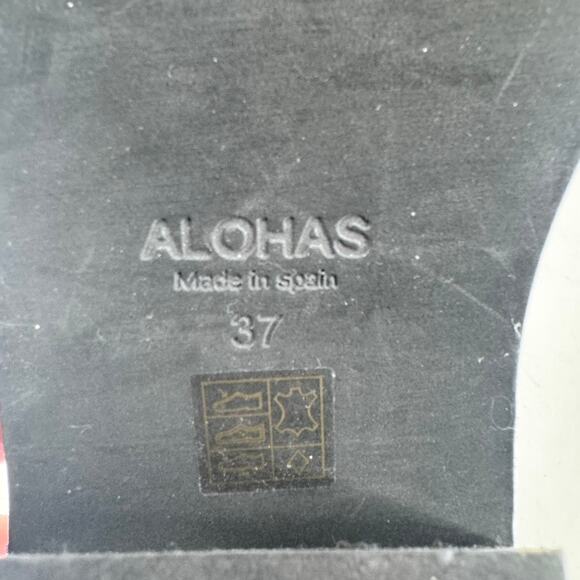 Alohas Boots Short Ranch Leather 7.5 Cream Cowboy - Picture 8 of 8